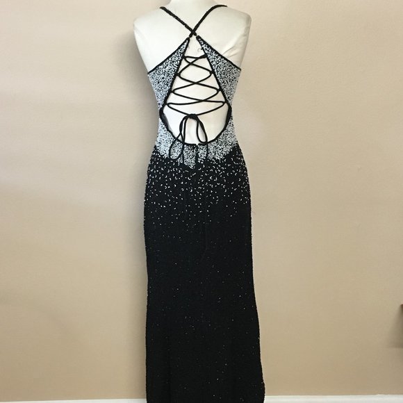 Formal Je Matadi Beaded High Neck Gown Open Back - Picture 1 of 16